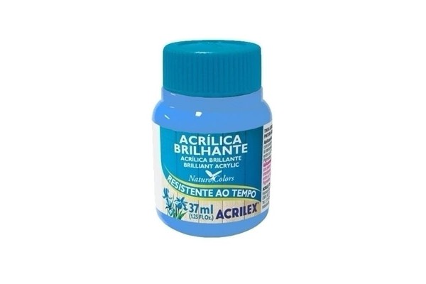 TINTA ACRILICA BRILHANTE ACRILEX  37ML AZUL CELESTE 